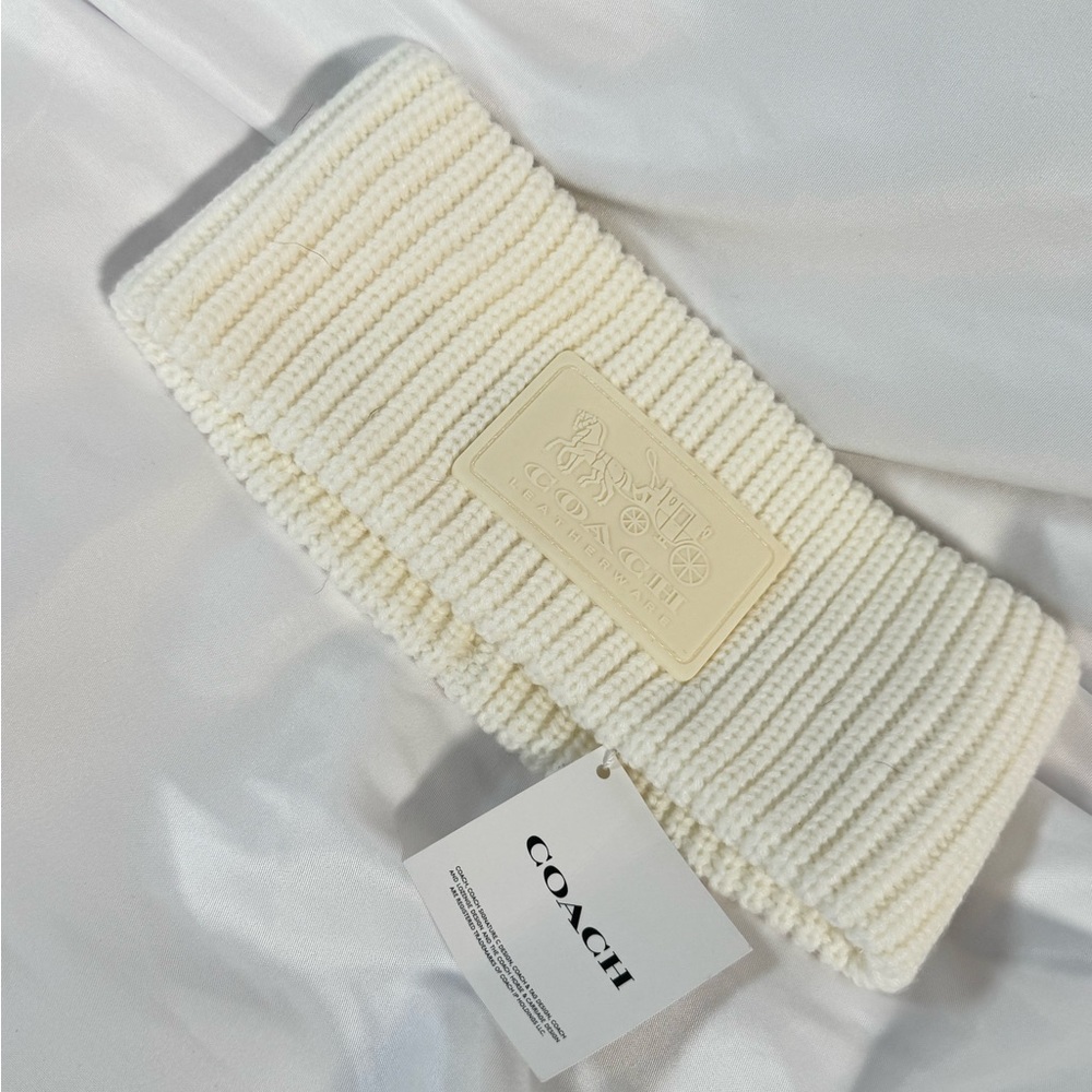Coach Cream Knit Headband